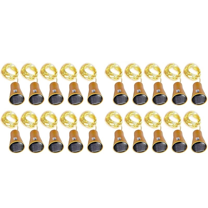 Decor Lighting Cork - ABHU 20 pièces Guirlande Lumineuse Solaire
