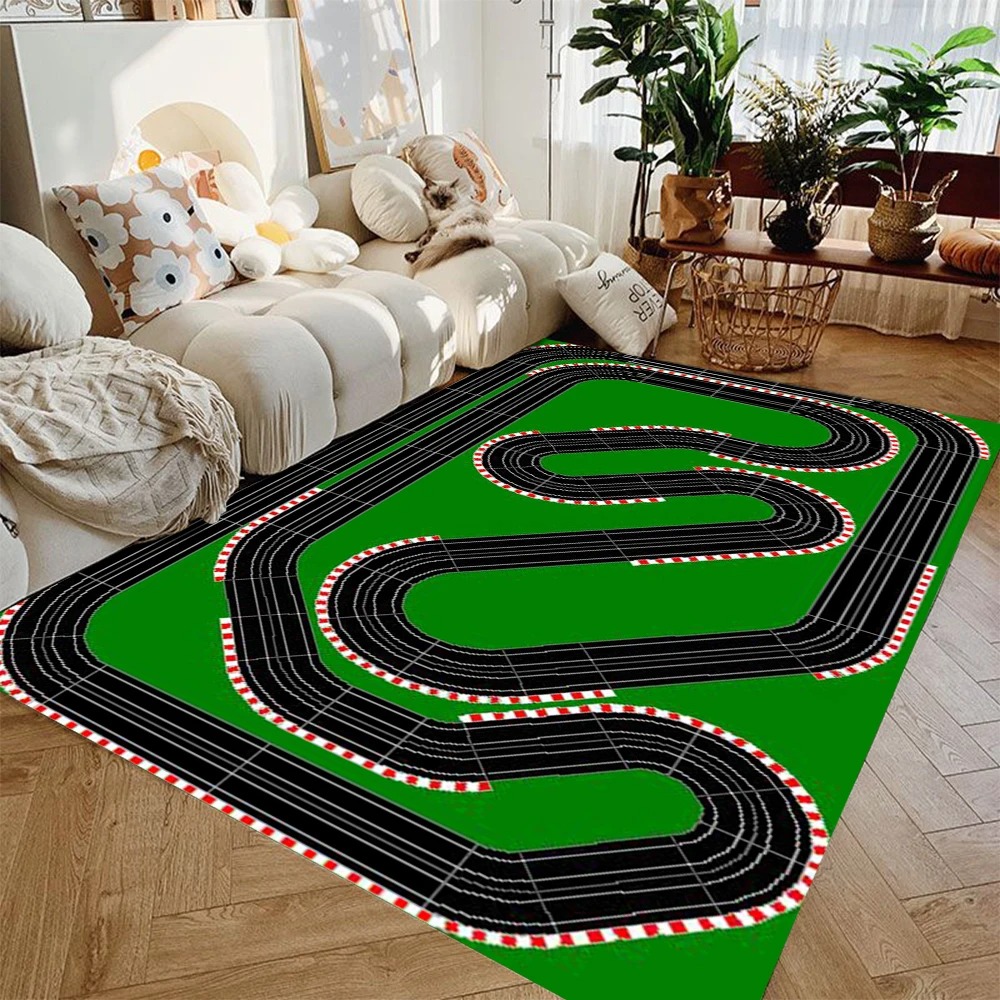 Lighting Mcqueen Bedroom Decor - Tapis de jeu interactif pour enfants,