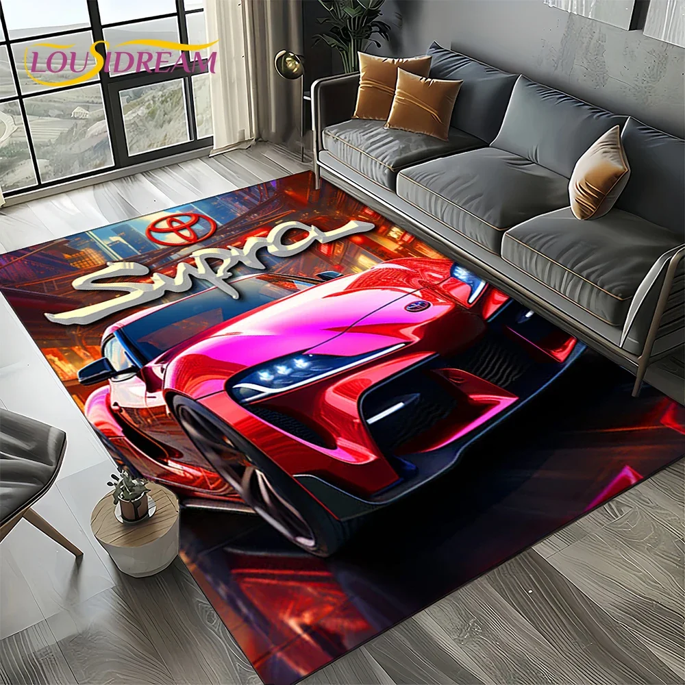 Lighting Mcqueen Bedroom Decor - Tapis décoratif HD Racing Car T-TOYOTA