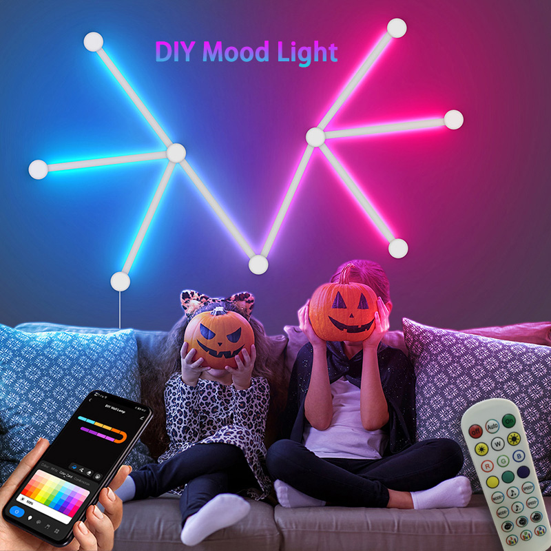 Lighting Decor Ideas - Applique murale RGB intelligente, connexion APP