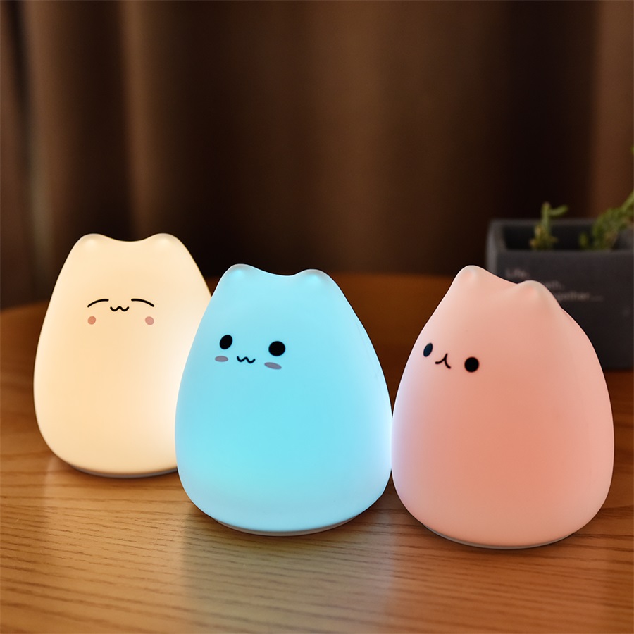 Colour Changing Bulb - Veilleuse Chat Mignon pour Bébé et