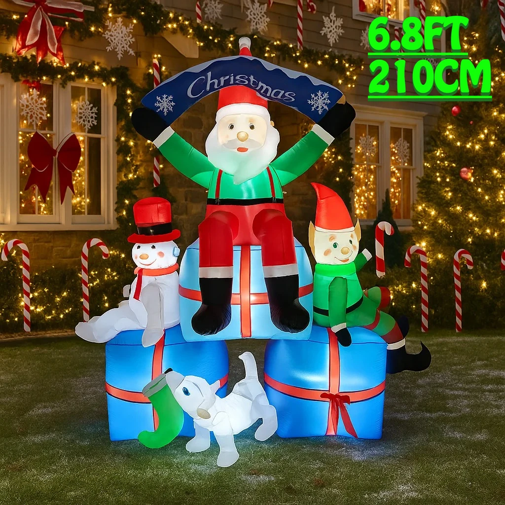 Santa'S Elves Holiday Lighting & Decor Llc - 2,1 M/6,8 pieds père noël bonhomme