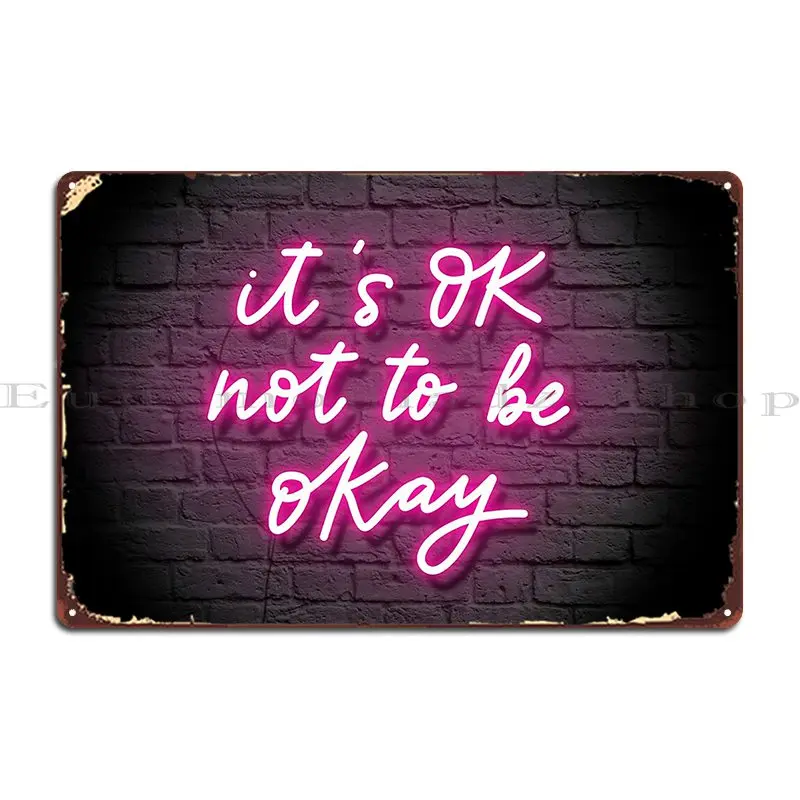 Ok Lighting Decor - Panneau néon « It's OK Not