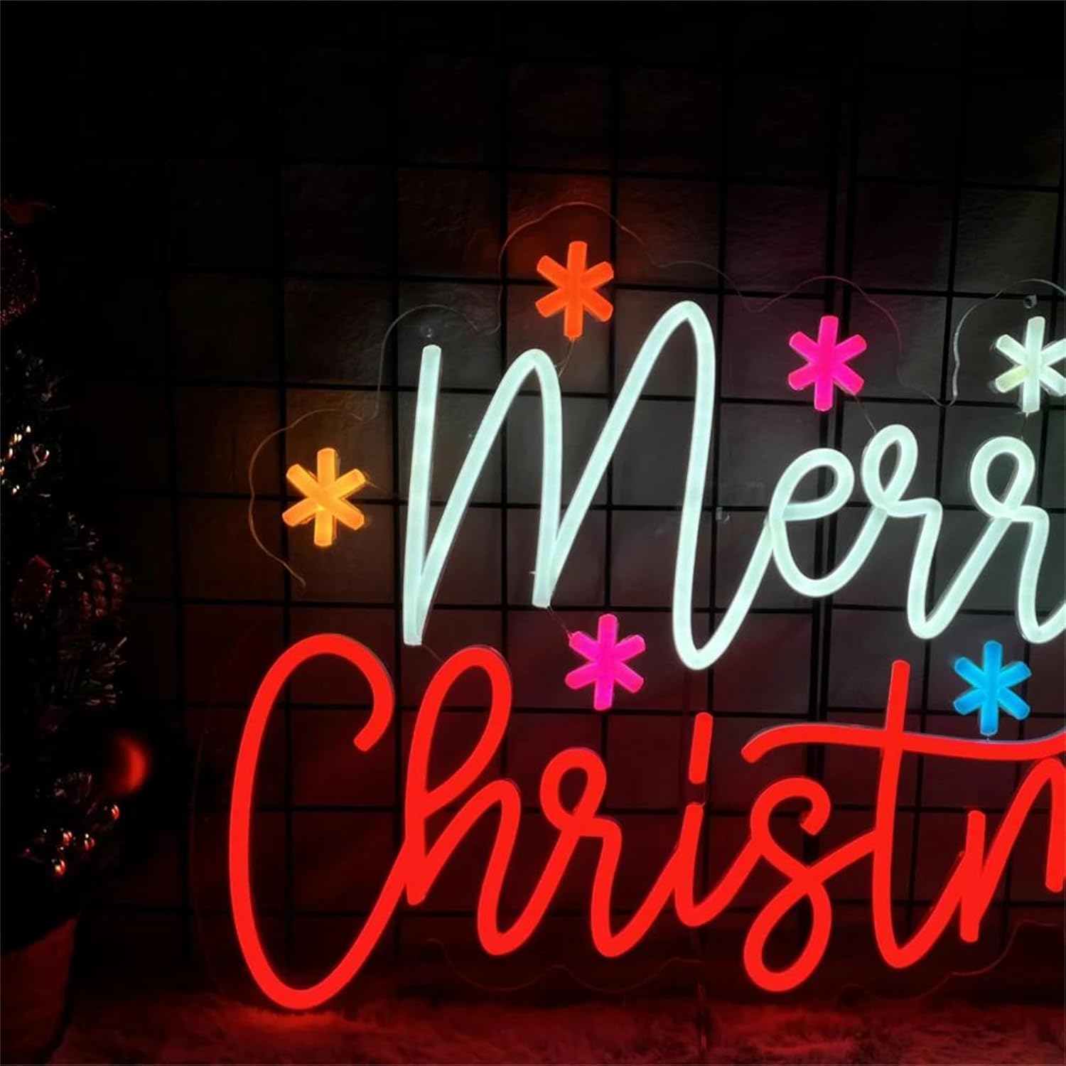 Enseigne au néon joyeux noël a - Wall Decor Lighting Tree avis et prix