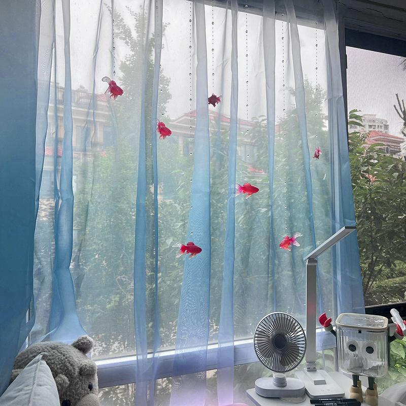 Voilage transparent bleu clair - Lighting Decor Ideas avis et prix
