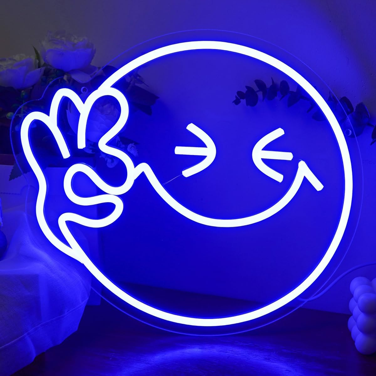 Emoji sourire OK enseigne au n - Ok Lighting Decor avis et prix