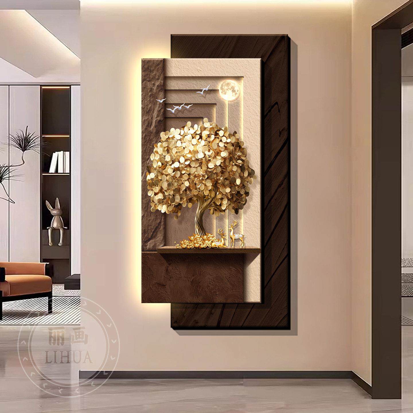 Peintures décoratives à l'entr - Wall Decor Lighting Tree avis et prix