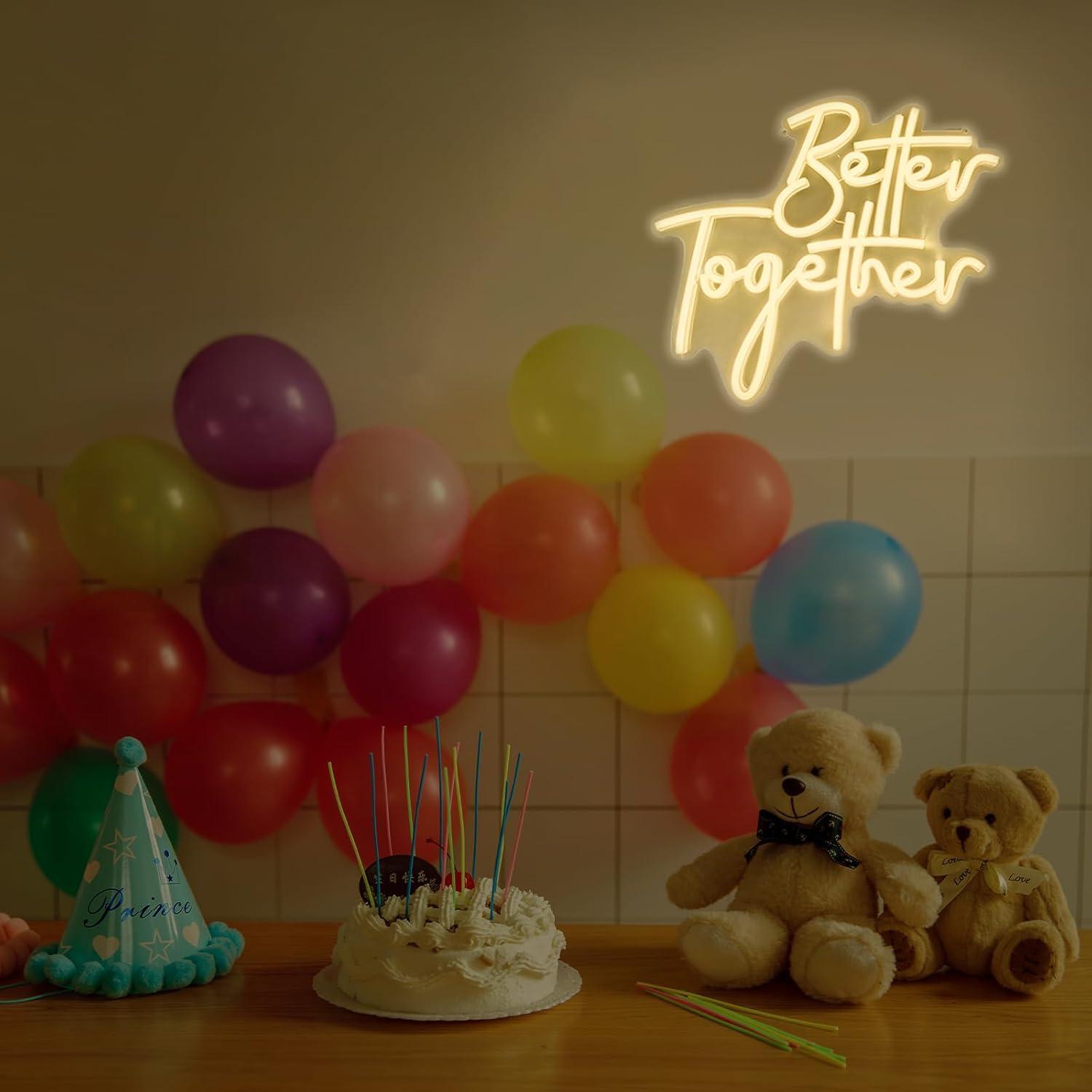 Enseigne néon « Better Togethe - Lighting Decor For Bedroom avis et prix