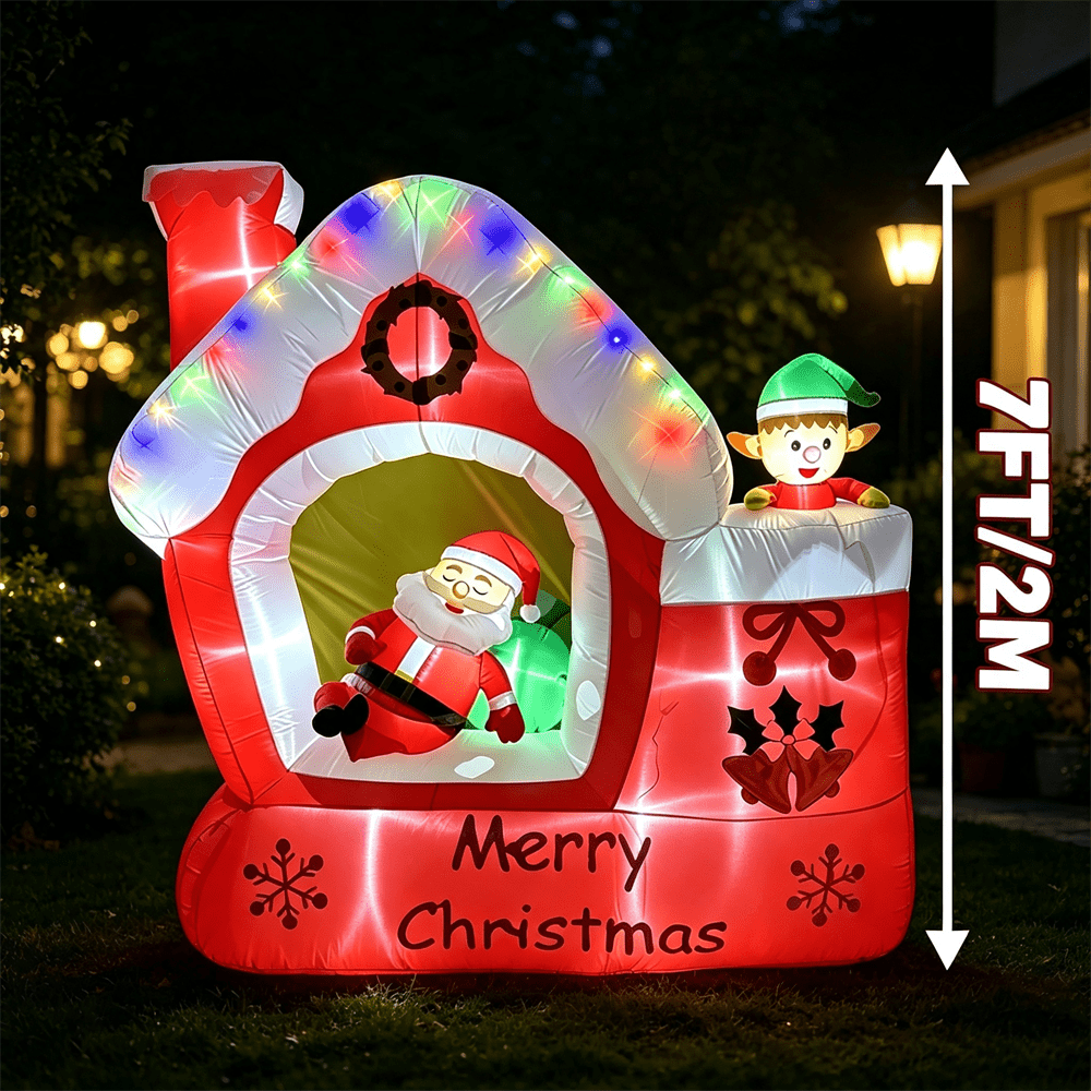 Décoration de Noël gonflable d - Santa'S Elves Holiday Lighting & Decor Llc avis et prix