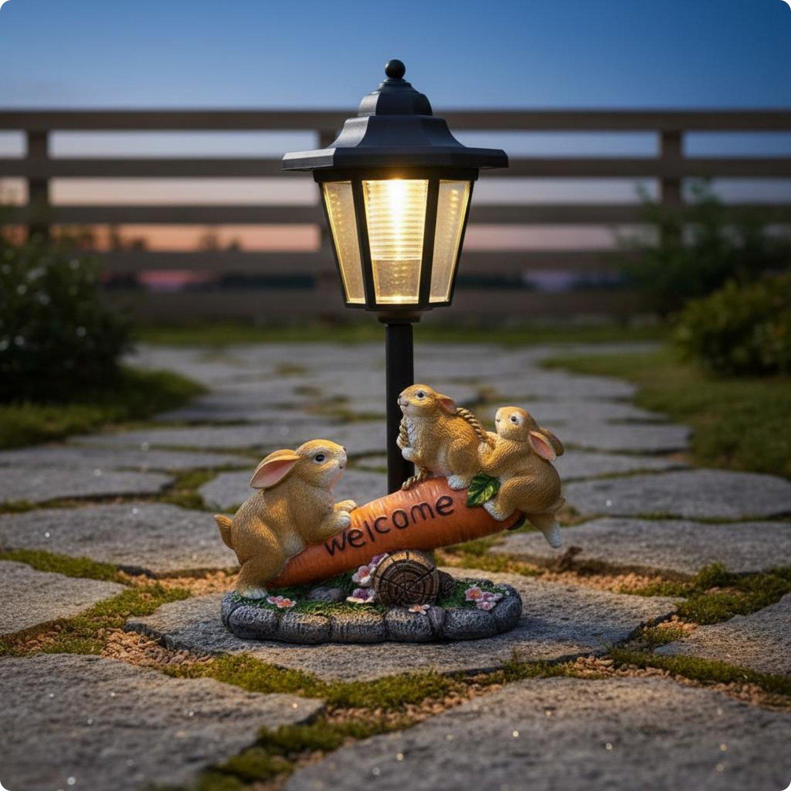 Statue de lapin solaire décora - Lighting Decor Ideas avis et prix