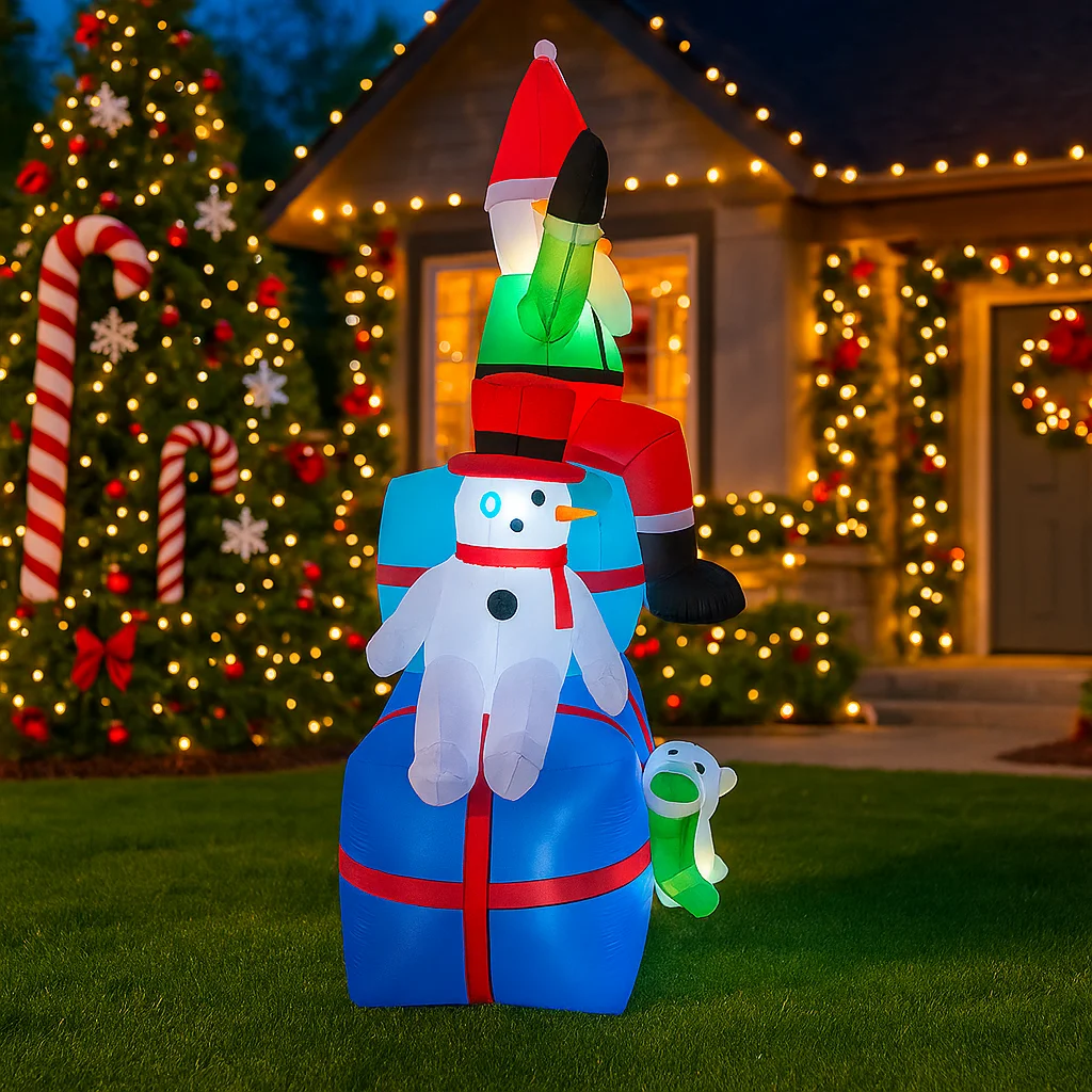 2,1 M/6,8 pieds père noël bonh - Santa'S Elves Holiday Lighting & Decor Llc avis et prix