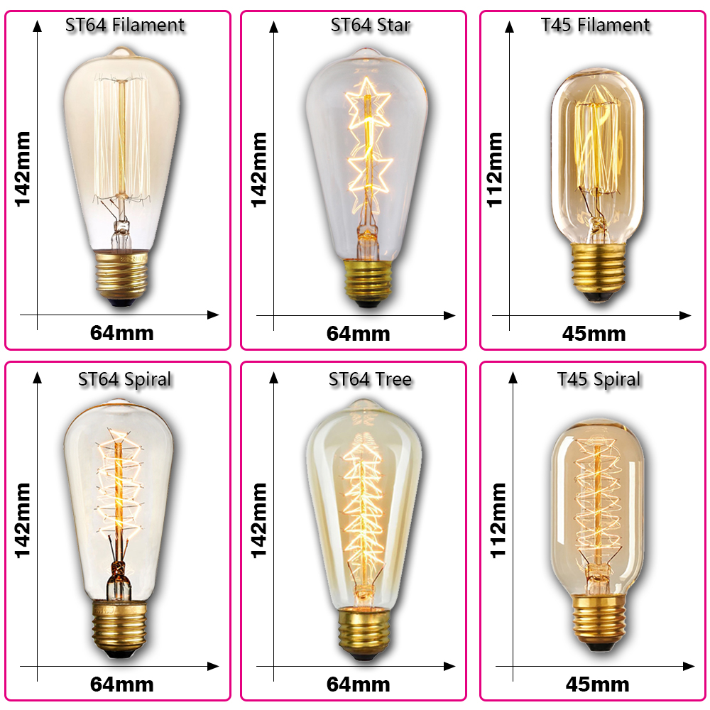 Ampoule Edison rétro E27 40W 2 - Lighting Decor Ideas avis et prix