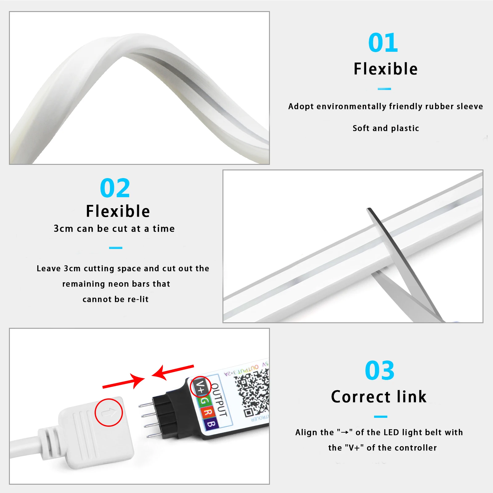 Bande lumineuse LED néon RGB,  - Lighting Decor Ideas avis et prix